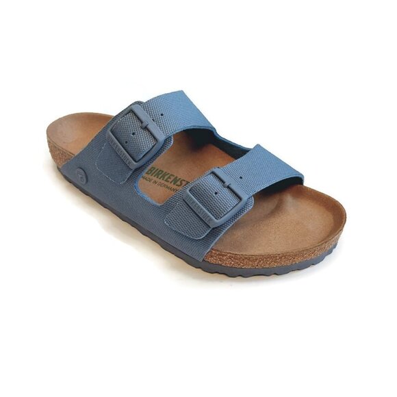 Birkenstock Arizona Vegan Canvas Sandals Mens 8 Womens 10 EU 41 Blue Regular - Picture 1 of 9